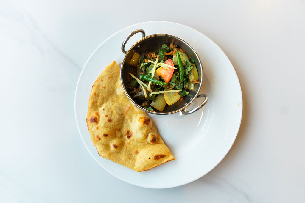 Tandoori Roti with Bendi Masala